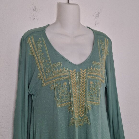 Sundance Embroidered Tunic Sz S Beaded Bell Sleeves Fairycore Whimsigoth Boho - Picture 9 of 16